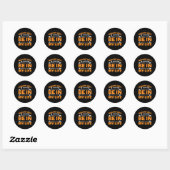 Sticker Rond Boxe thaïlandaise de kickboxing (Feuille)
