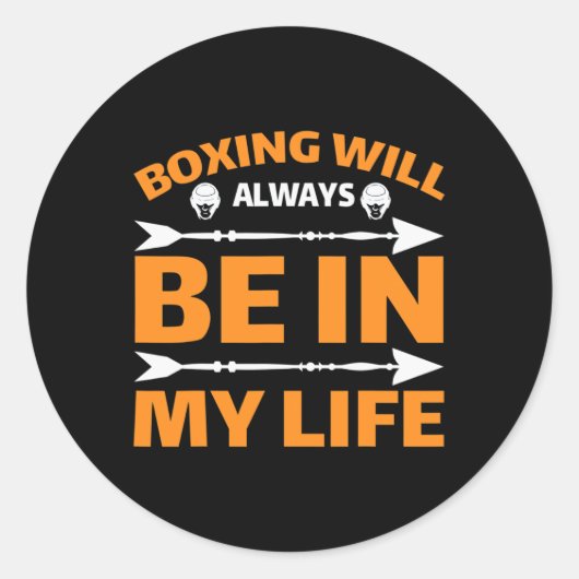 Sticker Rond Boxe thaïlandaise de kickboxing (Devant)