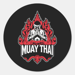 Sticker Rond Boxe thaïlandaise Muay 1