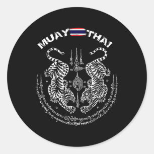Sticker Rond Boxe thaïlandaise Muay Thai Thaïlande