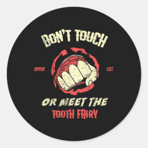 Sticker Rond Boxe Thaïlandaise Muay Thay Kickboxing Arts Martia