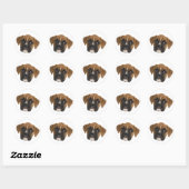 Sticker Rond Boxer (Feuille)