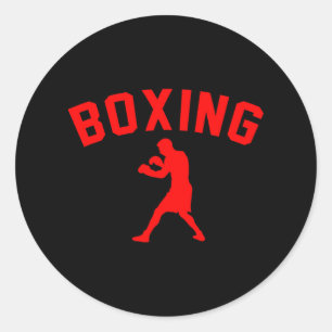 Sticker Rond Boxer Boxer Boxer Ventilateur Boxing Trainer Boxer