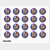 Sticker Rond Boxer Chien Chef (Feuille)