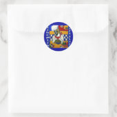 Sticker Rond Boxer Chien Chef (Sac)