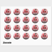 Sticker Rond Boxer Chien voiture avec les coeurs Valentine's (Feuille)