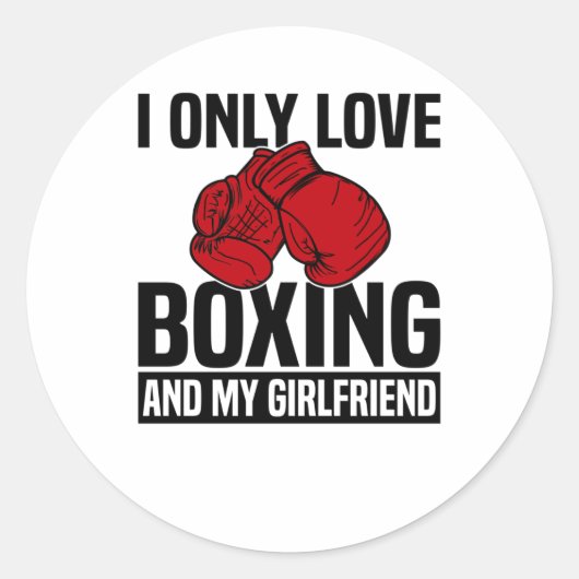 Sticker Rond Boxer Gants Boxer Boxer Match Martial Arts (Devant)