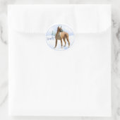 Sticker Rond Boxer Noel (Sac)