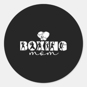Sticker Rond Boxeuse maman boxeuse mère fière boxeuse maman
