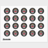 Sticker Rond Boxing Crew, plongez dans Mardi Gras. (Feuille)