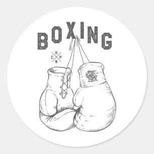 Sticker Rond Boxing gloves