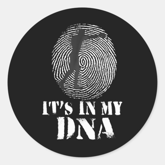 Sticker Rond Boxing Mix Martial Art Fighting It's in my DNA (Devant)