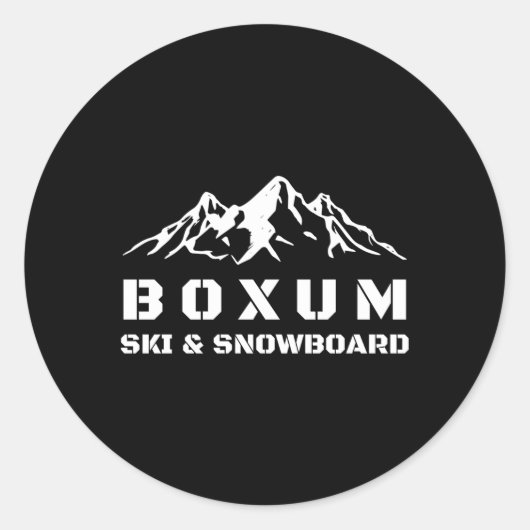 Sticker Rond Boxum Ski snowboard (Devant)