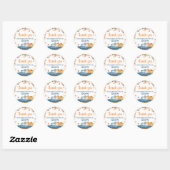 Sticker Rond Boy Blue Pumpkin Truck Fall Birthday  (Feuille)