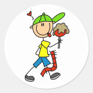 Sticker Rond Boy Carnival Goer