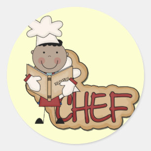 Sticker Rond Boy Chef - Chemises et cadeaux afro-américains
