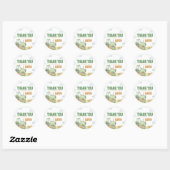 Sticker Rond Boy Green Tractor fête d'anniversaire (Feuille)