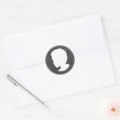 Sticker Rond Boy Silhouette Chalkboard Baby shower Faveurs (Enveloppe)