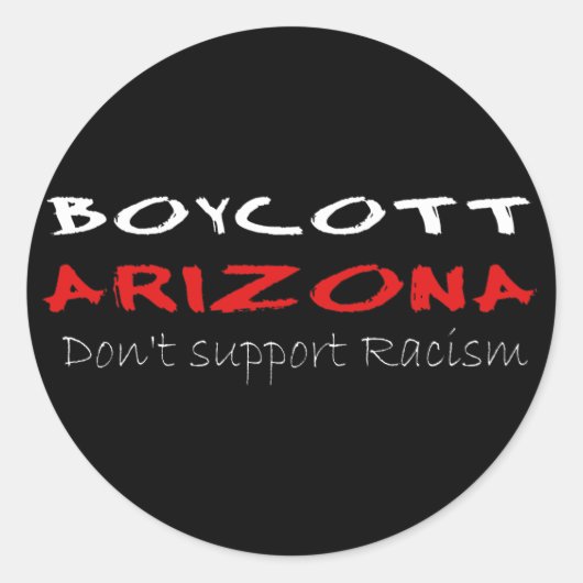 Sticker Rond Boycott Arizona (Devant)