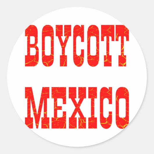 Sticker Rond Boycott du Mexique (Devant)