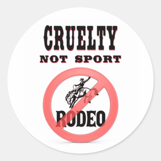 Sticker Rond Boycott Rodeo (Devant)