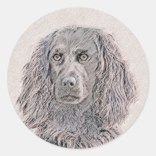Sticker Rond Boykin Peinture Espagnole - Cute Original Chien Ar (Devant)