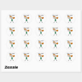 Sticker Rond Boys Basketball Slam Dunk (Feuille)