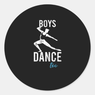 Sticker Rond Boys Dance Too guy ballon garçon homme danseur