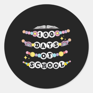 Sticker Rond Bracelet Ami Drôle 100 Jours De L'École 100ᵉ