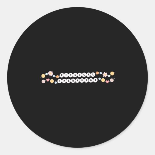 Sticker Rond Bracelet D'Amitié Physothérapeute Pt Pta Là (Devant)