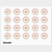 Sticker Rond Bracelet d'amitié Red Pink Anniversaire (Feuille)
