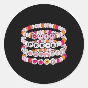 Sticker Rond Bracelet Préparatoire De Rentrée Pré-maternelle En