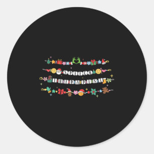 Sticker Rond Bracelet Therast de thérapie de la parole Noël Ami