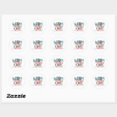Sticker Rond Bracelets chauds et chocolat chaud (Feuille)