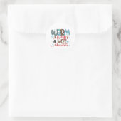 Sticker Rond Bracelets chauds et chocolat chaud (Sac)