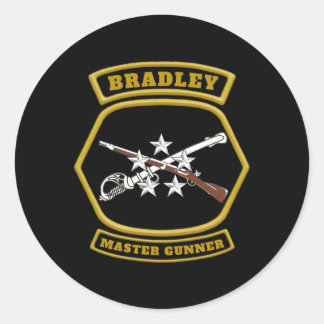 Sticker Rond Bradley Master Gunner Emblem