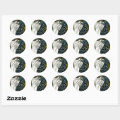 Sticker Rond Bradley : Son livre (Feuille)