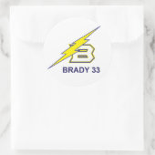 STICKER ROND BRADY 33 (Sac)