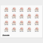 Sticker Rond Brain Food Funny Anatomy Pun (Feuille)