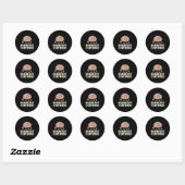 Sticker Rond Brain-rot Certified Funny Gamer Hilarious Meme Gif (Feuille)