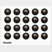 Sticker Rond Brain Science And Art Neuroscience Neurologist (Feuille)