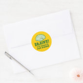 Sticker Rond Brains, c'est quoi pour le dîner (Enveloppe)