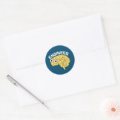 Sticker Rond Brainy Engineer (Enveloppe)
