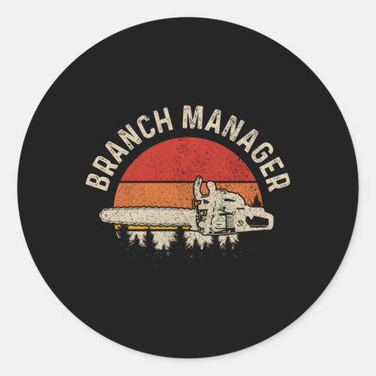Sticker Rond Branche Ager Lumberjack Arboriste Logger (Devant)