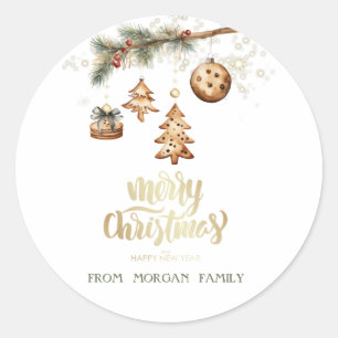 Sticker Rond Branche d'arbre,Ornements,Etoiles