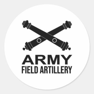 Sticker Rond Branche d'artillerie de campagne de l'armée améric