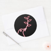 Sticker Rond Branche de la colombe et de l'olive (Enveloppe)
