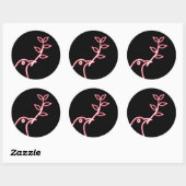 Sticker Rond Branche de la colombe et de l'olive (Feuille)