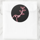 Sticker Rond Branche de la colombe et de l'olive (Sac)