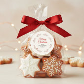 Sticker Rond Branche de Noël aux fruits de fête